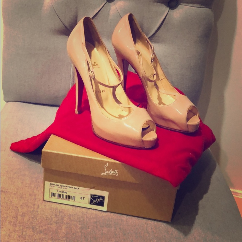 Authentic Christian Louboutin Burlina patent pump